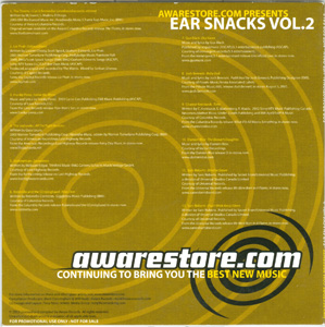 Awarestore.com Presents Ear Snacks Vol. 2 back cover