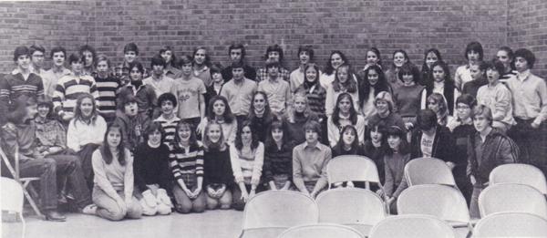 Liz's high school freshman yearbook photo, 1982