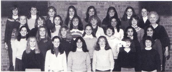 Liz's high school sophomore yearbook photo, 1983