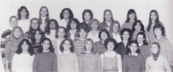 Liz's high school junior yearbook photo, 1984