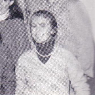 Liz's high school sophomore yearbook photo (closeup), 1984