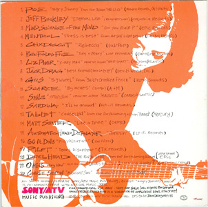 SXSW 96 - Sony / ATV Music Publishing Sampler back cover